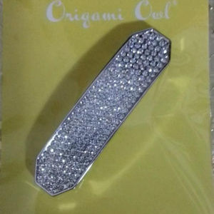 Silver Pave Slider for Leather Bracelet OrigamiOwl